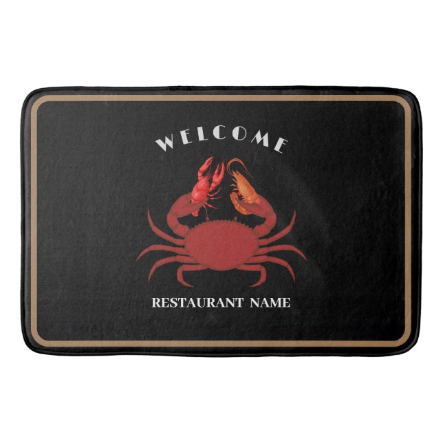 Tapis De Bain Crâne simple crevette fruits de mer Nom du logo du (Devant)