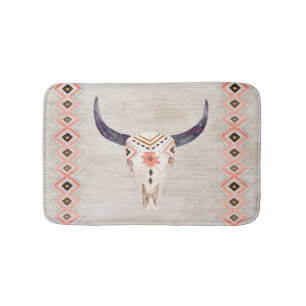 Tapis De Bain Crâne tribal de boeuf du sud-ouest