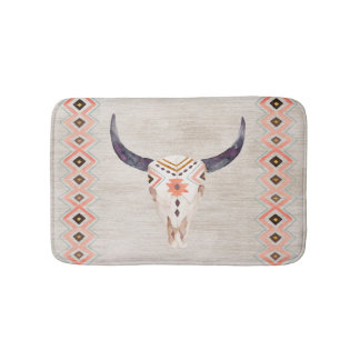Tapis De Bain Crâne tribal de boeuf du sud-ouest