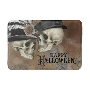 Tapis De Bain Crânes gothiques en Halloween Vintage Casquette