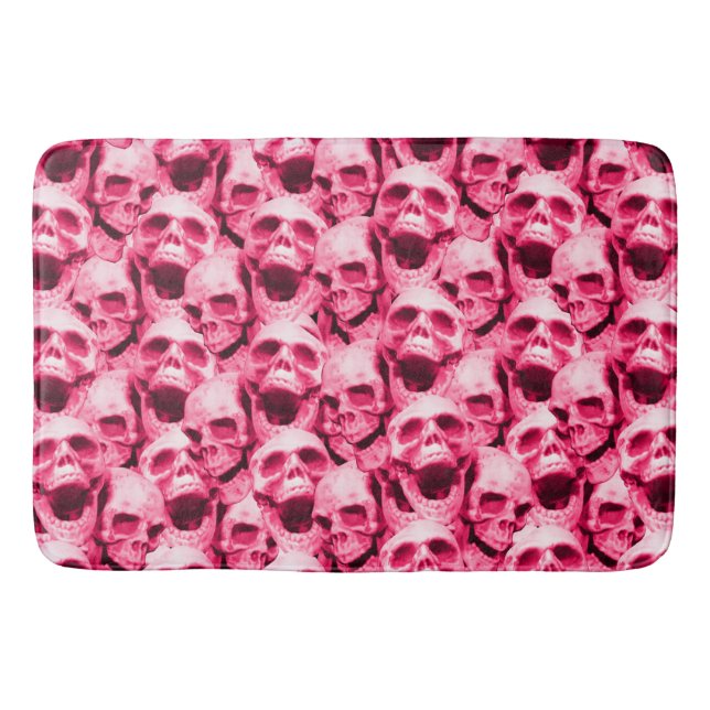 Tapis De Bain Crânes roses chaudes (Devant)