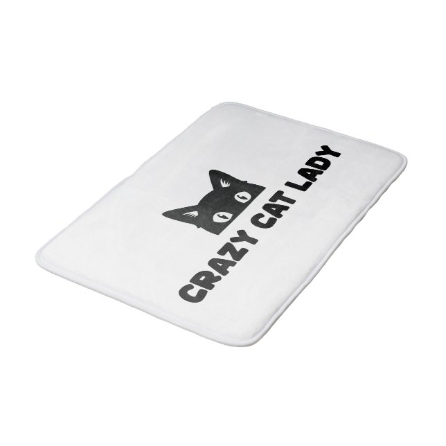 Tapis De Bain Crazy Cat Lady Bath Mat (Angle)