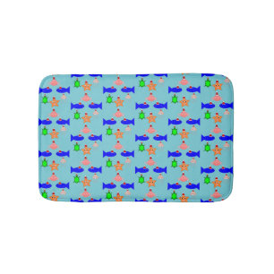 Tapis De Bain Créatures de la mer de Noël