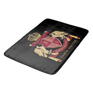 Tapis De Bain Créez votre propre blason d'armoiries d'aigle rou