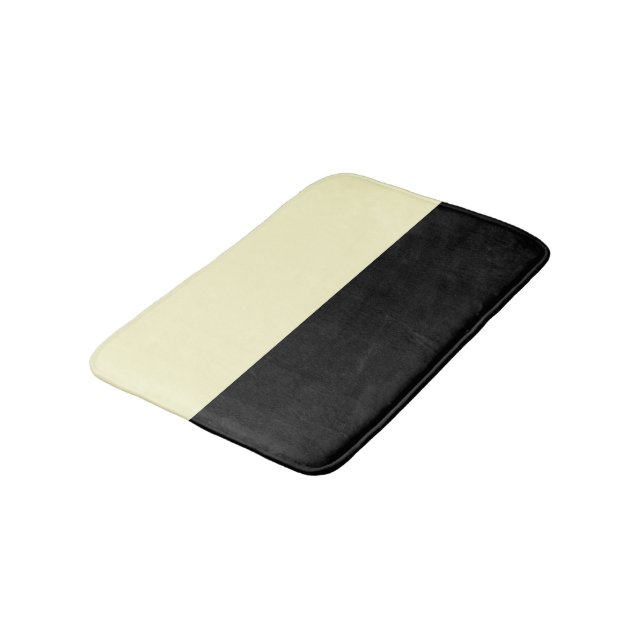 Tapis De Bain Crème et noir (Angle)