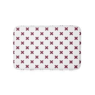 Tapis De Bain Crochets Mulberry sur blanc