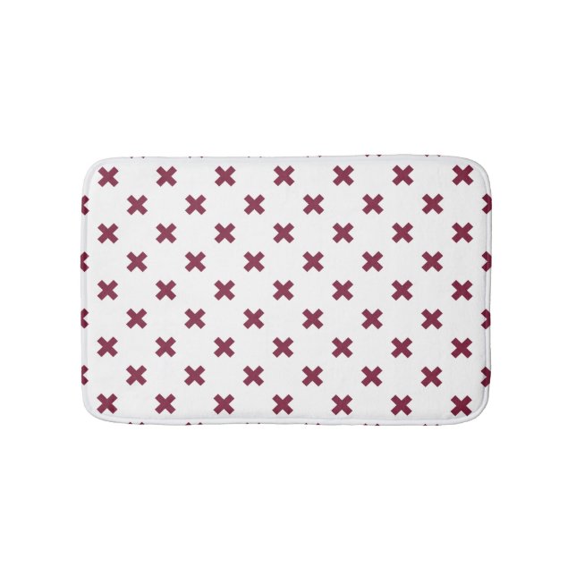 Tapis De Bain Crochets Mulberry sur blanc (Devant)
