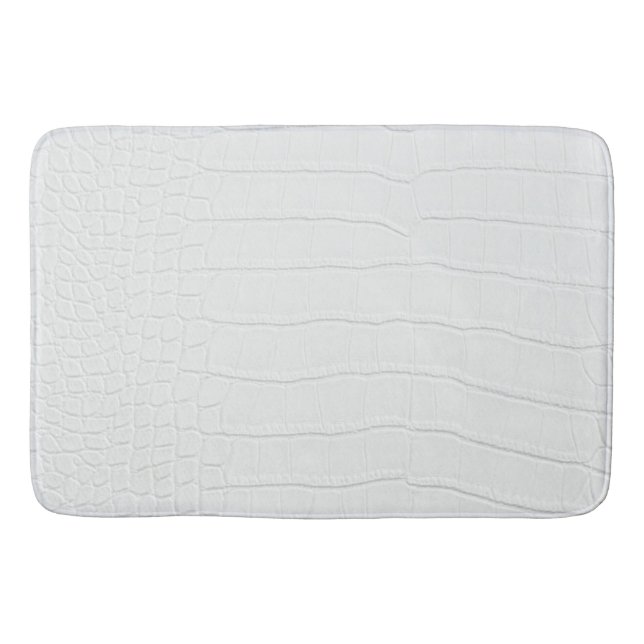 Tapis De Bain Crocodile blanc - Impression (Devant)