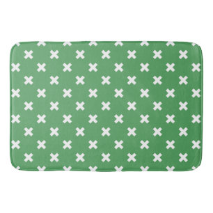 Tapis De Bain Croix blanche sur le vert