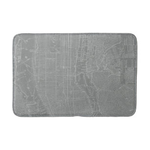 Tapis De Bain Croquis de carte de New York City