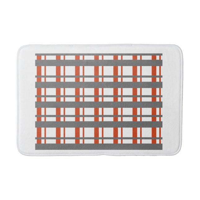 Tapis De Bain "Cross Line Motif Bathmat - moderne géométrique (Devant)