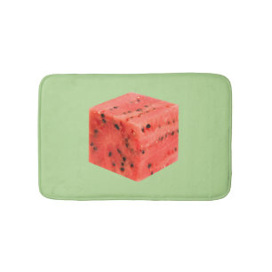 Tapis De Bain Cube d'origine frais de pastèque rouge sucrée