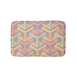 Tapis De Bain Cubes 3D, Motif d'illusion optique.