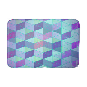 Tapis De Bain Cubes en triangles Motif géométrique