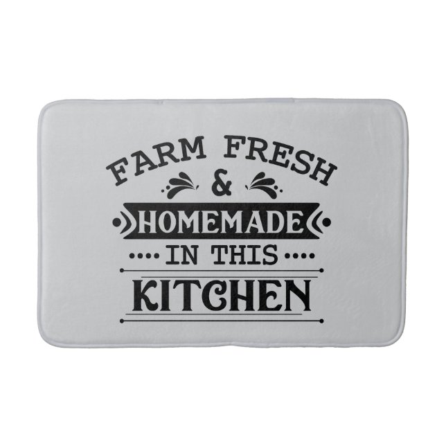 Tapis De Bain Cuisine maison fraîche de ferme mignonne (Devant)