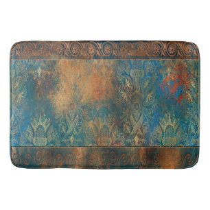 Tapis De Bain Cuivre sarcelle Patine turquoise