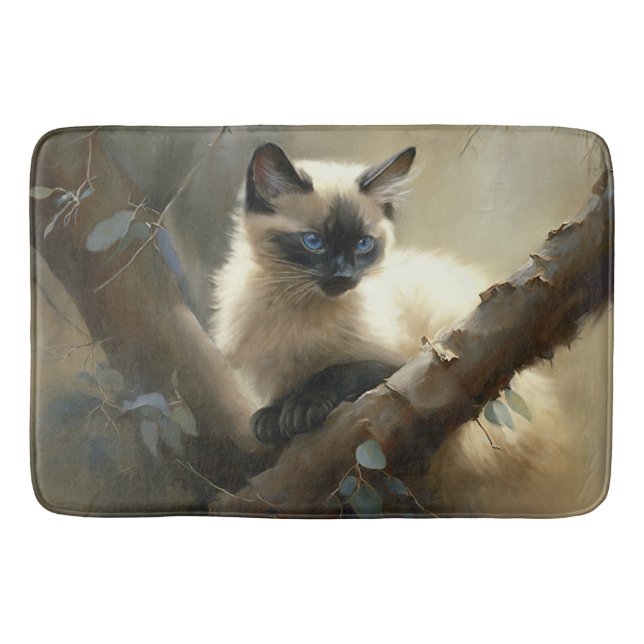 Tapis De Bain Curieux grimpeur Siamese Kitten (Devant)