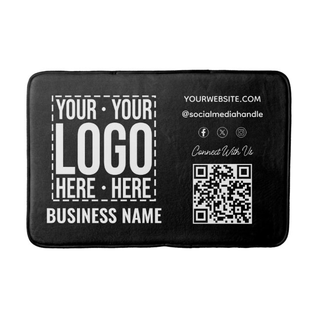 Tapis De Bain Custom Business Logo Corporate Company Modern Cool (Devant)