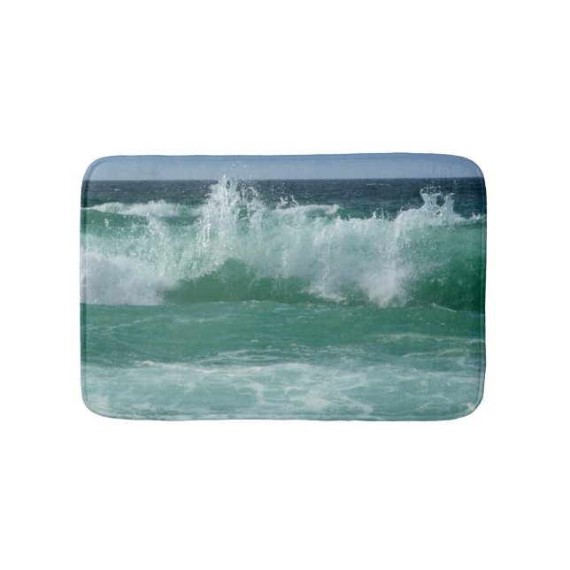Tapis De Bain Custom Nature Mer Plage Vagues Modèle Petit (Devant)