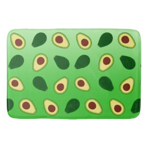 Tapis De Bain Cute Avocados tranche été vert dégradé Motif