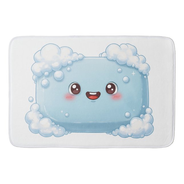 Tapis De Bain Cute Blue Soap Bar with Bubbles (Devant)