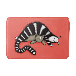 Tapis De Bain Cute Chat Mère Kitty Famille