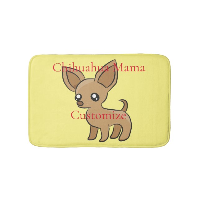Tapis De Bain Cute Chihuahua Mama Art Thunder_Cove (Devant)