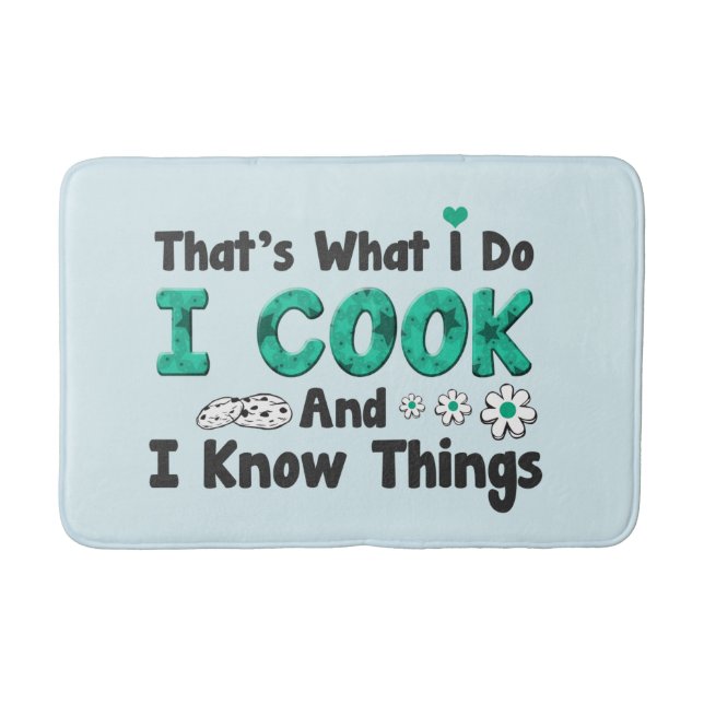Tapis De Bain Cute cook word art kitchen (Devant)