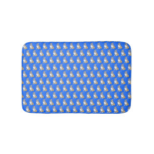 Tapis De Bain Cute Corgi Motif chien sur Arrière - plan bleu
