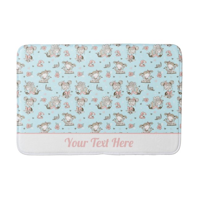Tapis De Bain Cute Girls Lecture Livres Idées Cadeaux (Devant)