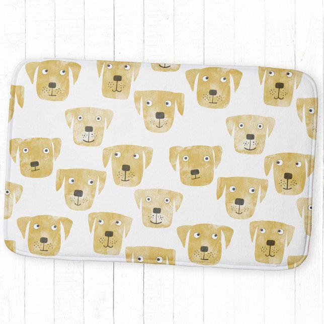 Tapis De Bain Cute Golden Labrador Retriever Chien Motif (Golden Labrador Retriever Dog fun bath mat)