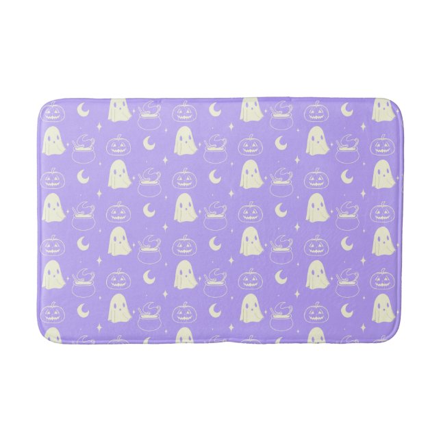 Tapis De Bain Cute Halloween Boo Ghost Motif (Devant)