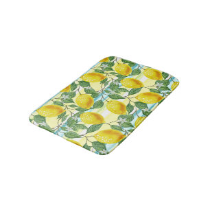 Tapis De Bain Cute Hip Tropical Summer Lemon Fruit Motif