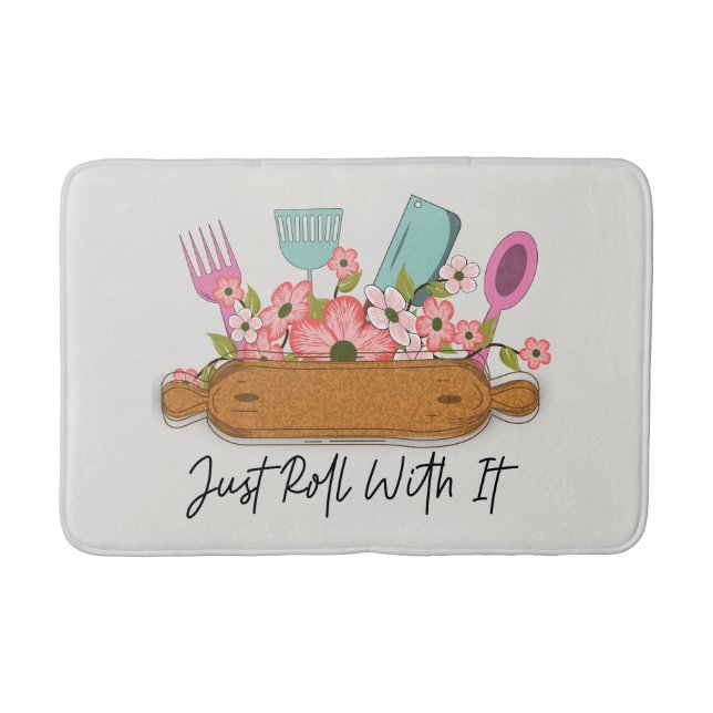Tapis De Bain Cute kitchen rolling pin word art  (Devant)