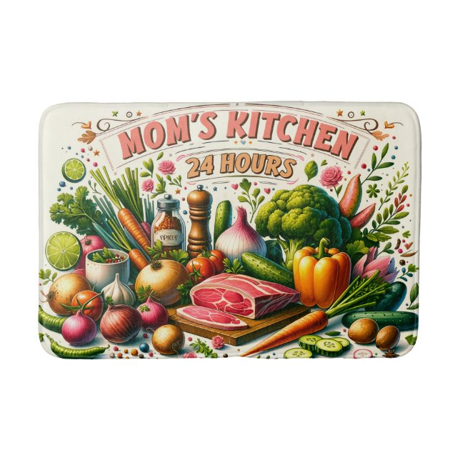 Tapis De Bain Cute Mom's kitchen word art  (Devant)