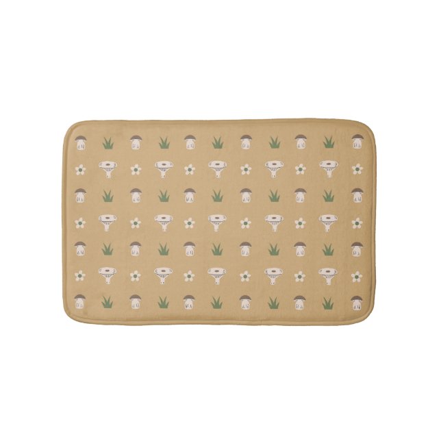 Tapis De Bain Cute Motif de champignons Mat (Devant)