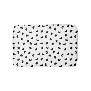 Tapis De Bain CUTE Motif de chat noir et blanc