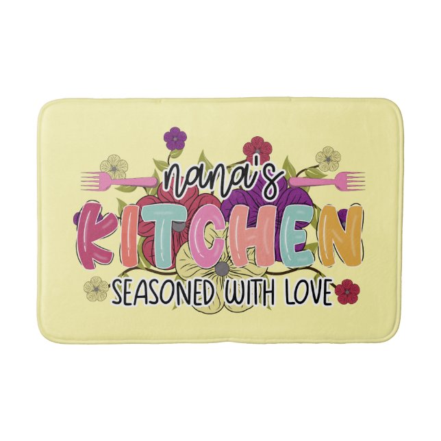 Tapis De Bain Cute Nana's Kitchen lettrage  (Devant)