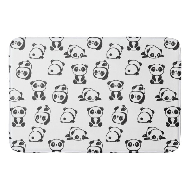 Tapis De Bain Cute Pandas Motif (Devant)