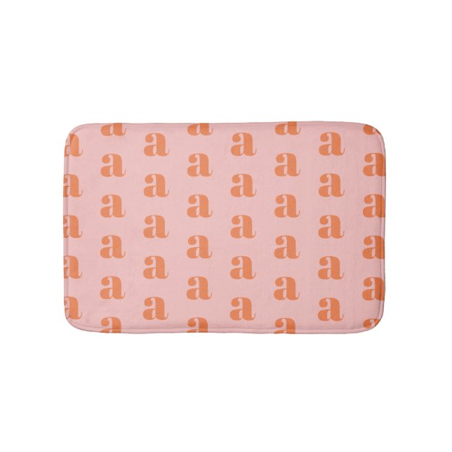 Tapis De Bain Cute Pastel Corail rose Motif (Devant)
