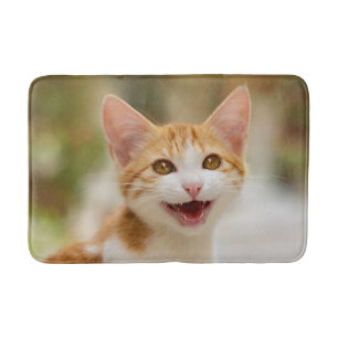 Tapis De Bain Cute Smiling Kitten Face Funny Cat Meow