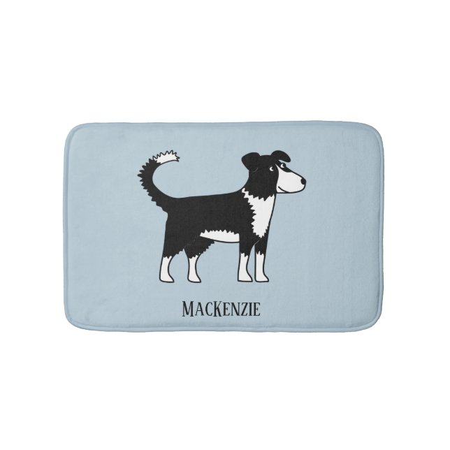 Tapis De Bain Cute Welsh Border Collie Chien (Devant)