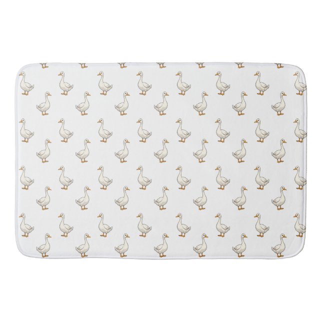 Tapis De Bain Cute White Goose Pattern (Devant)