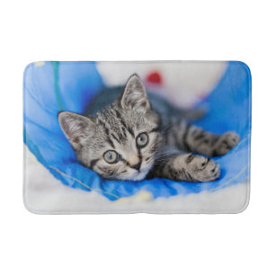 Tapis De Bain Cutest Baby Animals   Tabby Kitten in Play Tunnel