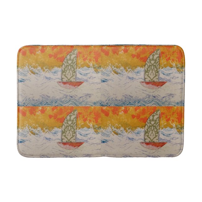 Tapis De Bain Cuve à voile florale (Devant)
