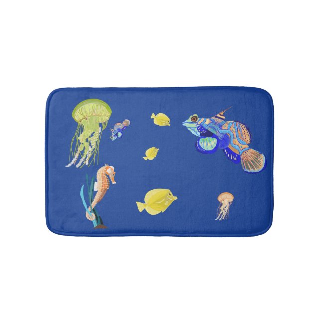 Tapis De Bain Cuve de poisson tropicale (Devant)