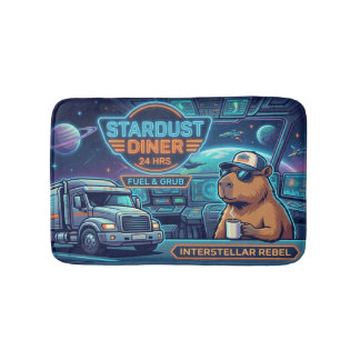 Tapis De Bain Cyberpunk Capybara Transporteur Spatial Stardust D