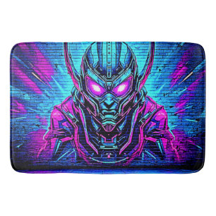 Tapis De Bain Cyberpunk Vibe héroïque