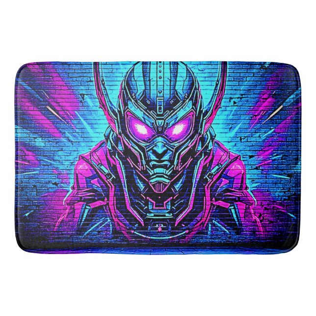 Tapis De Bain Cyberpunk Vibe héroïque (Devant)