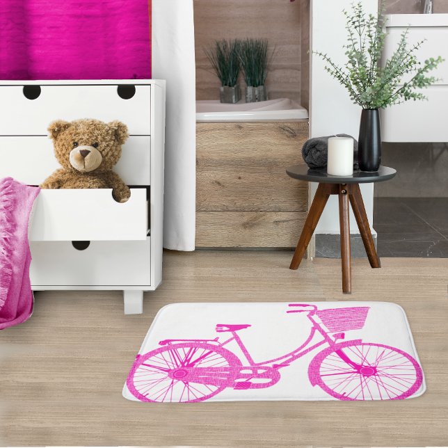 Tapis De Bain Cyclisme Vintage Pinkish Purple  (Créateur téléchargé)